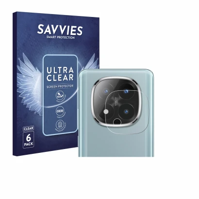 Front side of a product packaging with the brand logo Savvies. Next to it is the device Xiaomi Redmi Note 14 Pro Plus 5G (ONLY