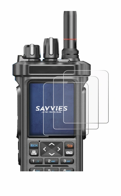 Image of the device Radtel RT-950 Pro with a wide variety of screen protectors.