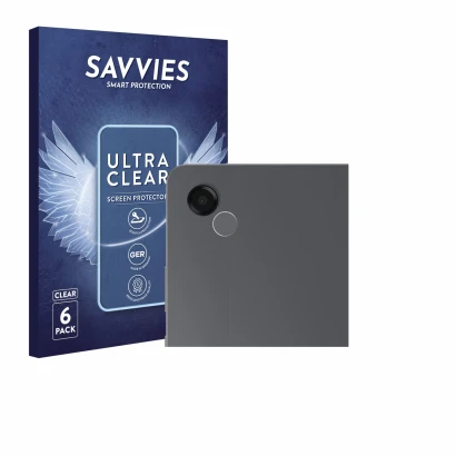 Front side of a product packaging with the brand logo Savvies. Next to it is the device Samsung Galaxy Tab A11 Plus 5G 11" (ON