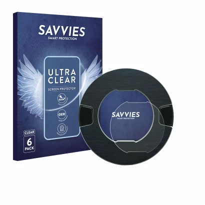 Front side of a product packaging with the brand logo Savvies. Next to it is the device OOONO P-DISC NO1 shown with the corres