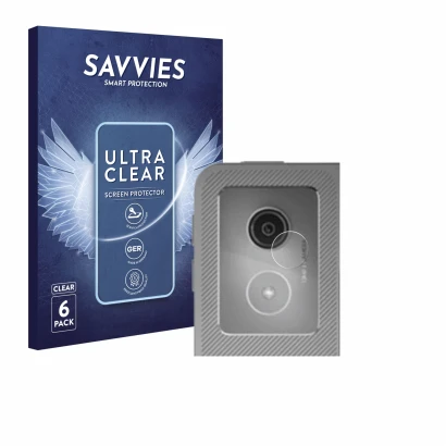 Front side of a product packaging with the brand logo Savvies. Next to it is the device Lenovo Idea Tab Pro 12.7