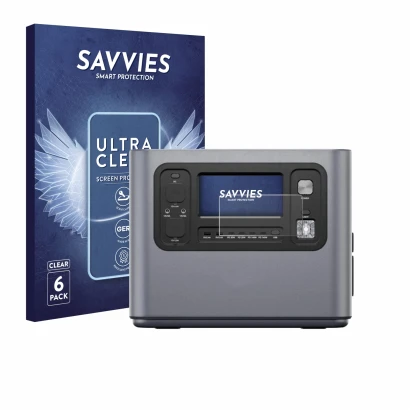 Front side of a product packaging with the brand logo Savvies. Next to it is the device Aferiy P280 shown with the correspondi