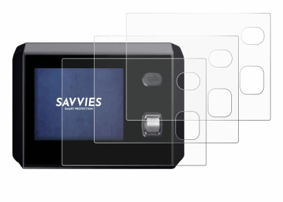 Image of the device SkyRC MC5000 with a wide variety of screen protectors.