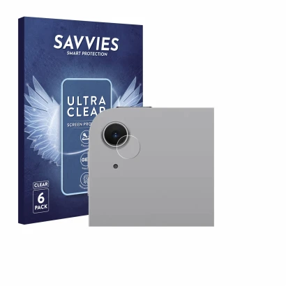 Front side of a product packaging with the brand logo Savvies. Next to it is the device Apple iPad Air 13" M4 2026 (ONLY Camer