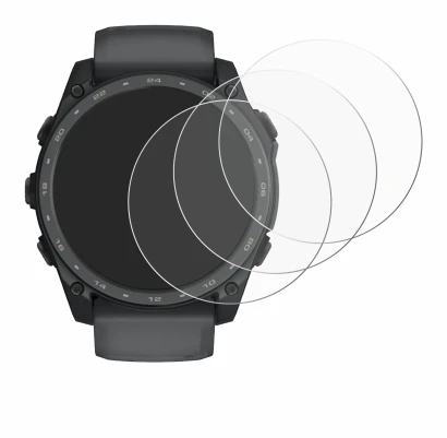 Image of the device Garmin Tactix 8 Amoled Cerakote (51 mm) with a wide variety of screen protectors.
