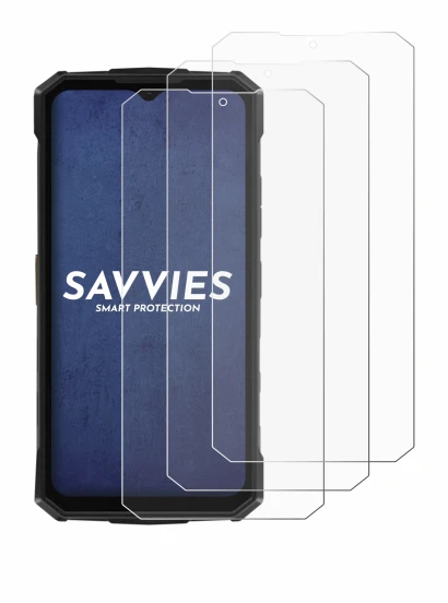 Image of the device Doogee Fire 5 Pro with a wide variety of screen protectors.