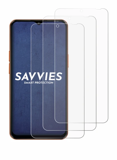 Image of the device Oscal Flat 3C with a wide variety of screen protectors.