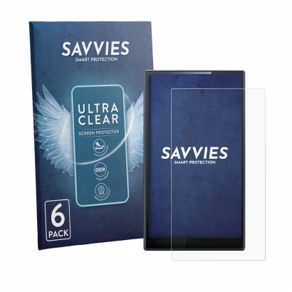 Front side of a product packaging with the brand logo Savvies. Next to it is the device FiiO M21 shown with the corresponding 