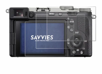 Image of the device Sony A7C II with a wide variety of screen protectors.