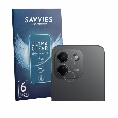 Front side of a product packaging with the brand logo Savvies. Next to it is the device Xiaomi Redmi Note 17 Pro Max 5G (ONLY