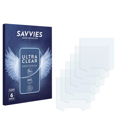 Front side of a product packaging with the brand logo Savvies. Next to it is the corresponding screen protector.