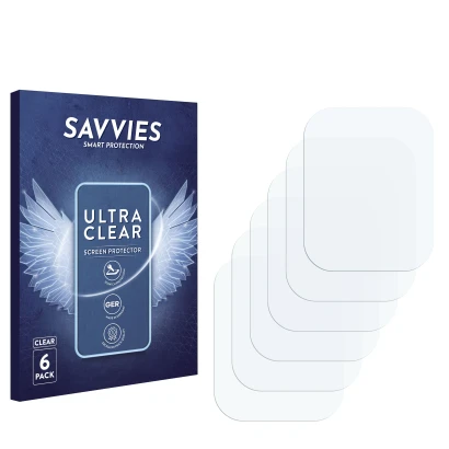 Front side of a product packaging with the brand logo Savvies. Next to it is the corresponding screen protector.