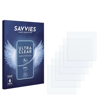 Front side of a product packaging with the brand logo Savvies. Next to it is the corresponding screen protector.