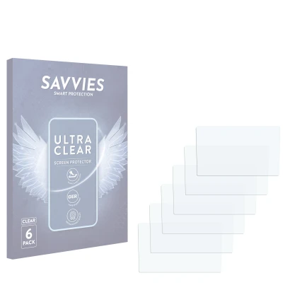 Front side of a product packaging with the brand logo Savvies. Next to it is the corresponding screen protector.