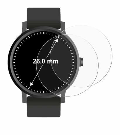 Image of the device Watches (Circular, ø: 26 mm) with a wide variety of screen protectors.