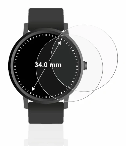 Image of the device Watches (Circular, ø: 34 mm) with a wide variety of screen protectors.