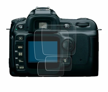 Image of the device Nikon D50 with a wide variety of screen protectors.