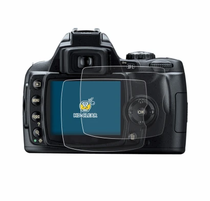Image of the device Nikon D40 with a wide variety of screen protectors.