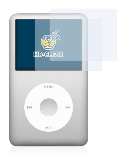 Image of the device Apple iPod Classic (6th. Gen.) with a wide variety of screen protectors.