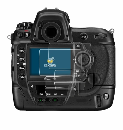 Image of the device Nikon D3 with a wide variety of screen protectors.