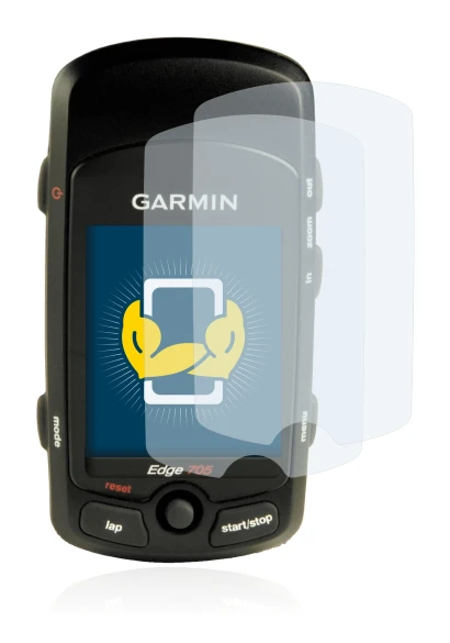 Image of the device Garmin Edge 705 with a wide variety of screen protectors.