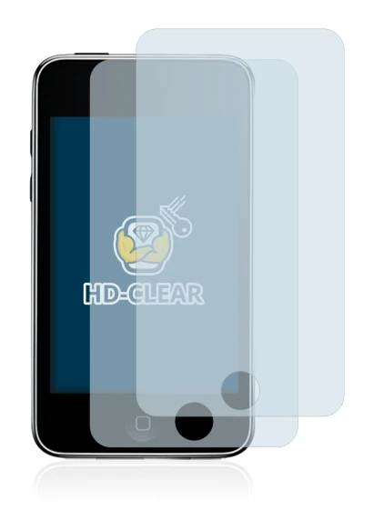Image of the device Apple iPod Touch (2nd Gen.) with a wide variety of screen protectors.