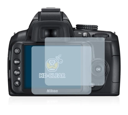 Image of the device Nikon D3000 with a wide variety of screen protectors.