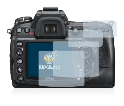 Image of the device Nikon D300S with a wide variety of screen protectors.