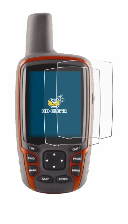 Image of the device Garmin GPSMAP 62s with a wide variety of screen protectors.