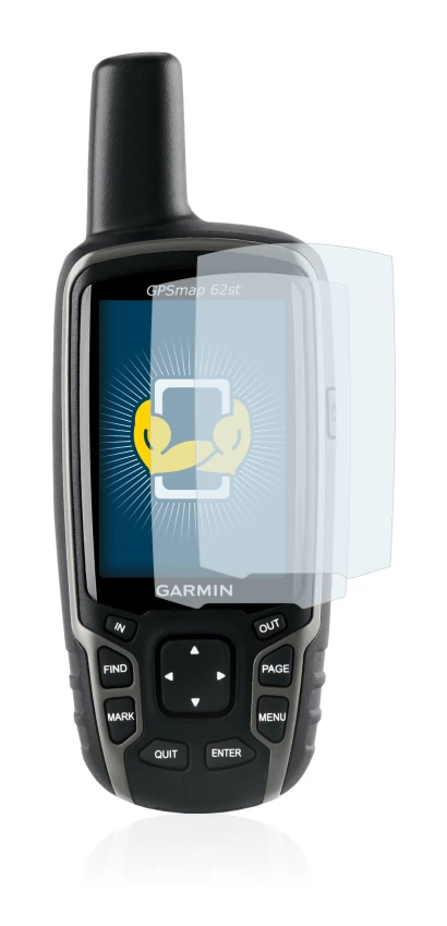Image of the device Garmin GPSMAP 62st with a wide variety of screen protectors.