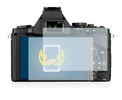 Image of the device Olympus OM-D E-M5 with a wide variety of screen protectors.