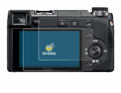 Image of the device Sony Alpha NEX-6 with a wide variety of screen protectors.