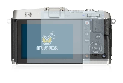 Image of the device Olympus PEN E-P5 with a wide variety of screen protectors.