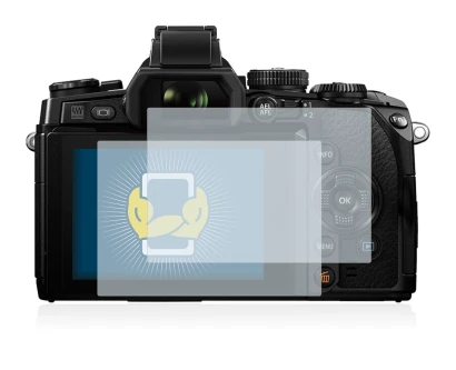 Image of the device Olympus OM-D E-M1 with a wide variety of screen protectors.