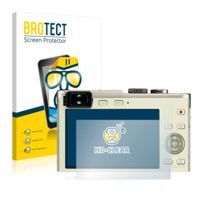 Front side of a product packaging with the brand logo BROTECT. Next to it is the device Leica C (Typ 112) shown with the corre