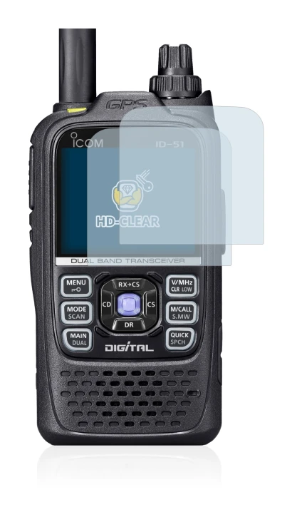 Image of the device Icom ID-51 with a wide variety of screen protectors.