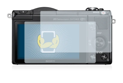 Image of the device Sony Alpha 5000 (DSLR-A5000) with a wide variety of screen protectors.