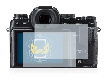 Image of the device Fujifilm X-T1 with a wide variety of screen protectors.
