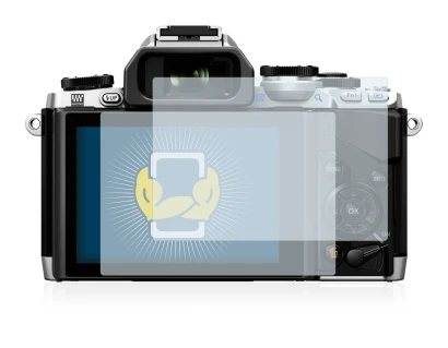 Image of the device Olympus OM-D E-M10 with a wide variety of screen protectors.