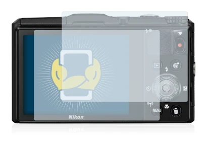 Image of the device Nikon Coolpix S9700 with a wide variety of screen protectors.