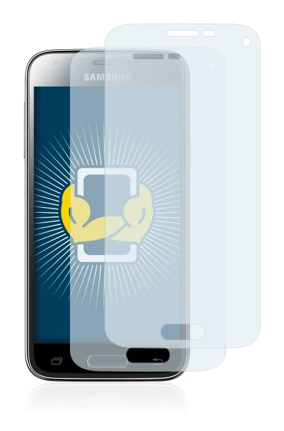 Image of the device Samsung Galaxy S5 Mini SM-G800F with a wide variety of screen protectors.