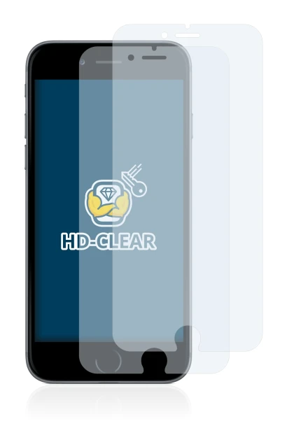 Image of the device Apple iPhone 6 Plus with a wide variety of screen protectors.