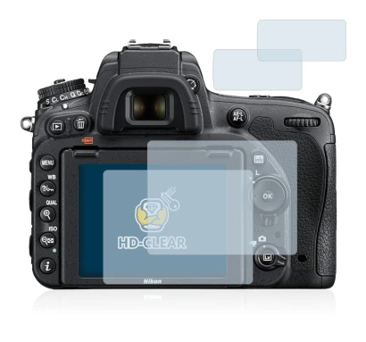 Image of the device Nikon D750 with a wide variety of screen protectors.