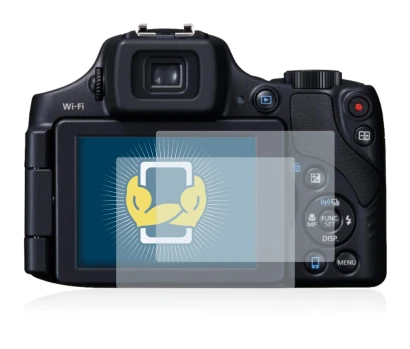 Image of the device Canon PowerShot SX60 HS with a wide variety of screen protectors.