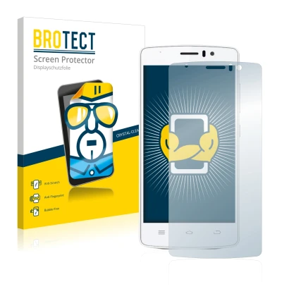 Front side of a product packaging with the brand logo BROTECT. Next to it is the device THL 4000 shown with the corresponding