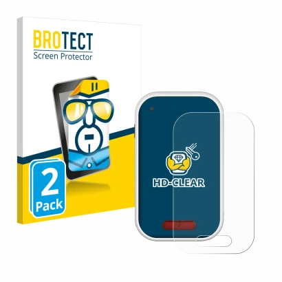 Front side of a product packaging with the brand logo BROTECT. Next to it is the device Polar V650 shown with the correspondin