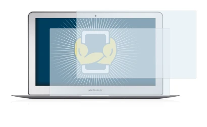 Image of the device Apple MacBook Air 11" (Early 2014) with a wide variety of screen protectors.