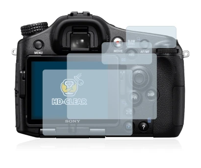 Image of the device Sony Alpha 77 (SLT-77) with a wide variety of screen protectors.