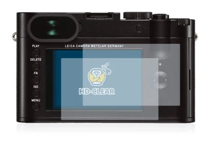 Image of the device Leica Q (Typ 116) with a wide variety of screen protectors.