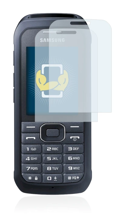 Image of the device Samsung Xcover 550 with a wide variety of screen protectors.